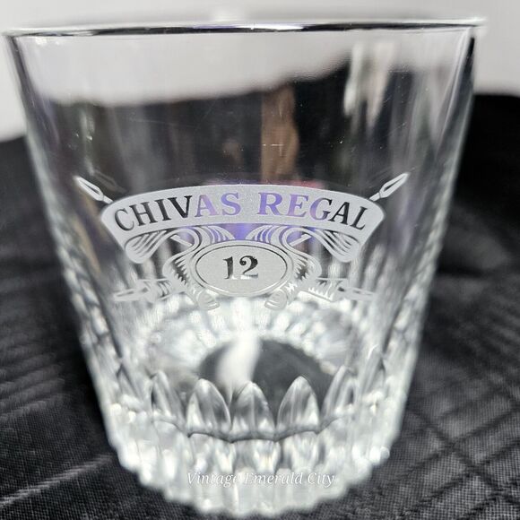 Chivas Regal Vtg Scotch Whiskey Drinking Glass Made by VONPOK Italy On The Rocks - Picture 9 of 10